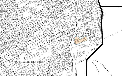 Volusia County plat map with the parcel highlighted at East Fairview Avenue and North Beach Street